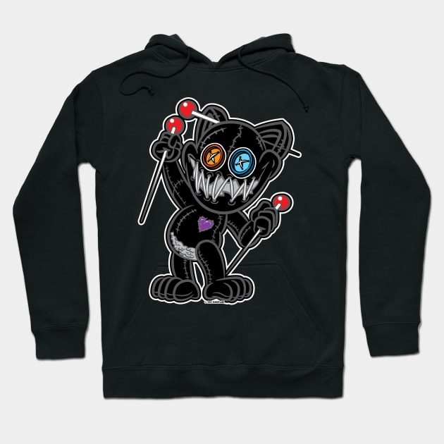 VooDoo Kitty Black Cat Doll Hoodie by eShirtLabs